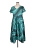 Unbranded 100% Polyester Paisley Teal Casual Dress Size XL - photo 1