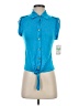 Bongo 100% Rayon Blue Sleeveless Button-Down Shirt Size S - photo 1