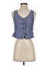 Express 100% Rayon Stripes Blue Vest Size XS - photo 1