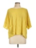 Chalet 100% Polyester Yellow Short Sleeve Blouse Size L - photo 1