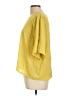 Chalet 100% Polyester Yellow Short Sleeve Blouse Size L - photo 5