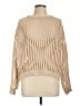Miracle 100% Polyester Metallic Tan Pullover Sweater Size L - photo 1