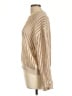 Miracle 100% Polyester Metallic Tan Pullover Sweater Size L - photo 5
