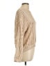 Miracle 100% Polyester Metallic Tan Pullover Sweater Size L - photo 4