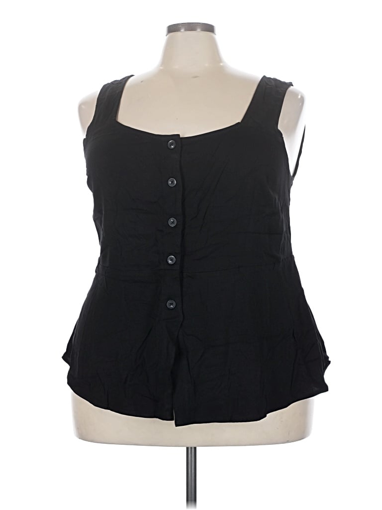 Pre-owned Torrid Sleeveless Blouse In Black