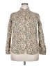 Current/Elliott 100% Lyocell Animal Print Ivory Long Sleeve Blouse Size XXLEstimated - photo 1
