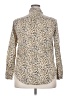 Current/Elliott 100% Lyocell Animal Print Ivory Long Sleeve Blouse Size XXLEstimated - photo 2