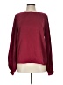 Aqua 100% Polyester Burgundy Long Sleeve Blouse Size L - photo 1