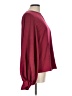 Aqua 100% Polyester Burgundy Long Sleeve Blouse Size L - photo 4