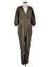 BCBGMAXAZRIA Solid Green Jumpsuit Size L - photo 1