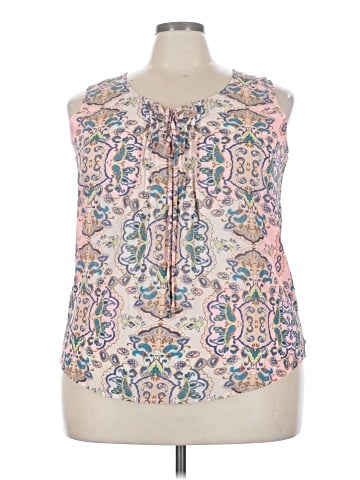 Peach Sleeveless Blouse (view 1)