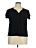 Sanctuary Black Short Sleeve Henley Size XL - photo 1