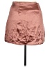Express Solid Pink Brown Casual Skirt Size 14 - photo 2