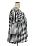 BLOOMCHIC Checkered-gingham Black 3/4 Sleeve Blouse Size 18 - photo 4