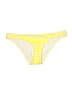 Roxy 100% Polyester Stripes Yellow Swimsuit Bottoms Size L - photo 1