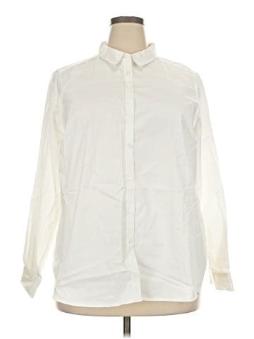 Ellos Long Sleeve Button-Down Shirt (view 1)
