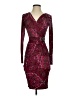 Cache Paisley Burgundy Cocktail Dress Size XS - photo 1
