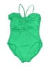 Calia Solid Green One Piece Swimsuit Size 12 - photo 1