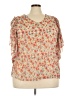 North Style 100% Polyester Ivory Short Sleeve Blouse Size 24W - photo 1