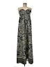 Glam Paisley Gray Blue Casual Dress Size M - photo 1