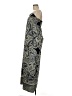 Glam Paisley Gray Blue Casual Dress Size M - photo 5