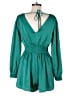Mustard Seed 100% Polyester Solid Green Romper Size S - photo 2