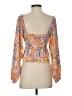 Billabong Orange 3/4 Sleeve Blouse Size S - photo 2