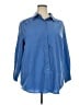 Roaman's Blue 3/4 Sleeve Button-Down Shirt Size 22 (1X) - photo 1