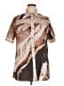 Unbranded Animal Print Brown Short Sleeve Blouse Size 1X - photo 1