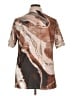 Unbranded Animal Print Brown Short Sleeve Blouse Size 1X - photo 2