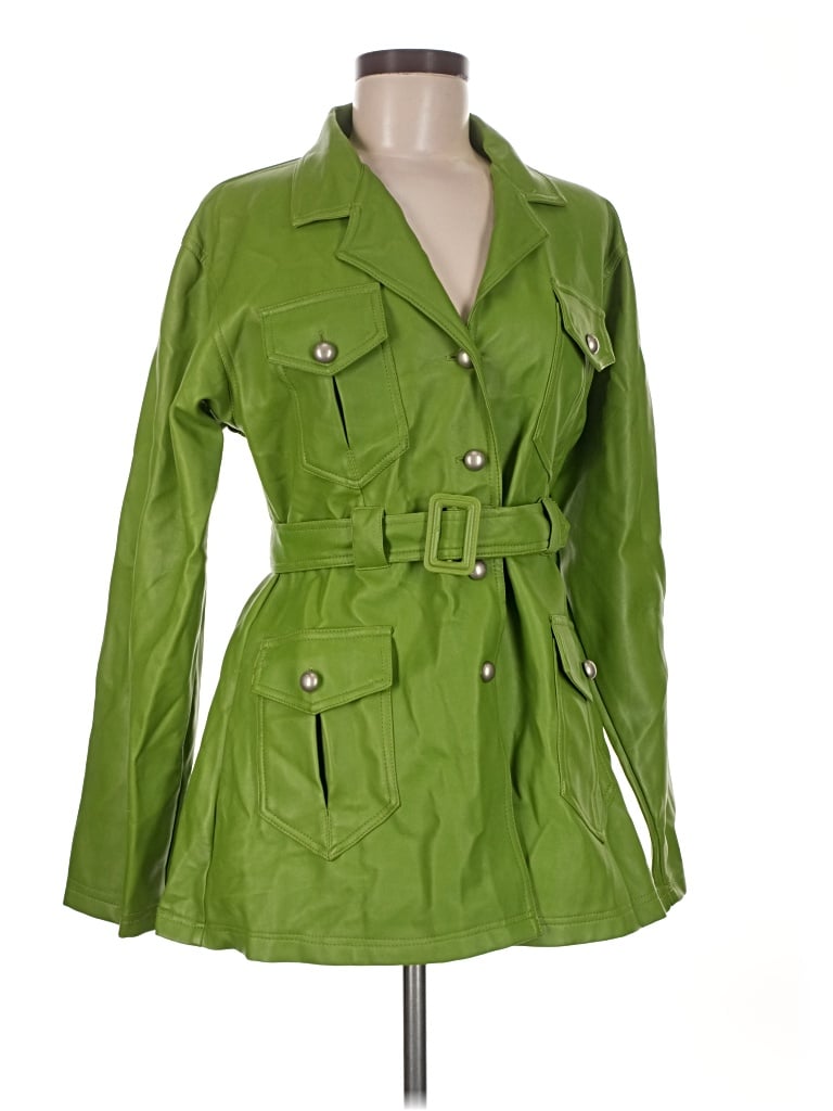 Pre-owned Assorted Brands Trenchcoat In Green