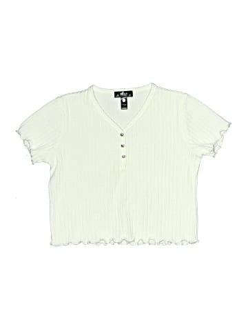 Aqua Short Sleeve Henley (view 1)