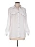 NY Collection White Long Sleeve Button-Down Shirt Size M - photo 1