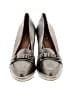 Coach 100% Leather Metallic Solid Silver Gray Heels Size 11 - photo 2