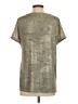 Akemi + Kin Metallic Silver Short Sleeve Top Size S - photo 2