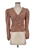 Astr 100% Polyester Brown Long Sleeve Blouse Size XS - photo 1