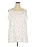 Susan Graver Polka Dots Ivory Sleeveless Blouse Size 2X - photo 1