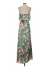 AaKaa 100% Polyester Tropical Green Casual Dress Size S - photo 2