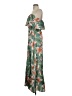AaKaa 100% Polyester Tropical Green Casual Dress Size S - photo 5
