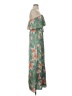 AaKaa 100% Polyester Tropical Green Casual Dress Size S - photo 4