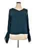DKNY 100% Polyester Teal Long Sleeve Blouse Size XXL - photo 1