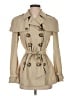 Burberry Brit 100% Cotton Solid Tan Trenchcoat Size 4 - photo 1