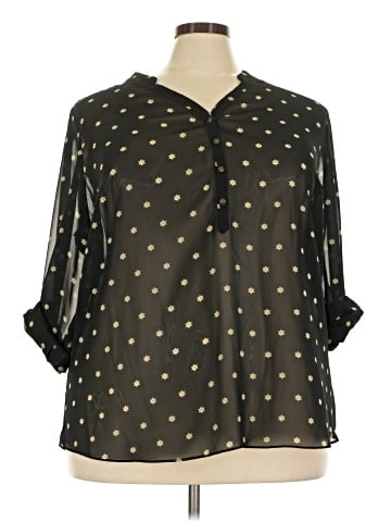 a.n.a. A New Approach 3/4 Sleeve Blouse (view 1)