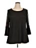 Evans Black 3/4 Sleeve Top Size 16 - photo 1