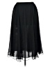 Patra 100% Polyester Solid Black Formal Skirt Size 12 Petite - photo 1