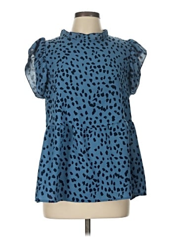 Angashion Short Sleeve Blouse (view 1)