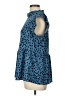 Angashion Blue Short Sleeve Blouse Size L - photo 5