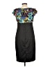 AGB 100% Polyester Graphic Black Cocktail Dress Size 10 - photo 2