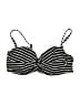 H&M Stripes Black Swimsuit Top Size L - photo 1