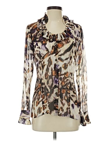 Etcetera Long Sleeve Silk Top (view 1)